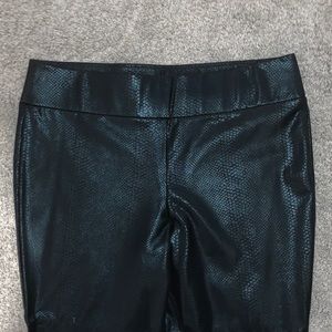 Cato Black/Blue Metallic Snake-Skin Pants - Sz. XL